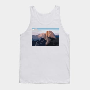 Half Dome in Yosemite National Park Digital Painting Tank Top